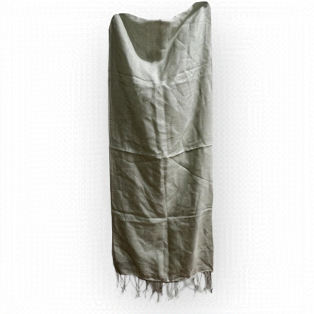 Soft green silk scarf